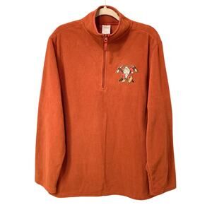 Disney Store Fleece Quarter-Zip Embroidered Grumpy Pullover Size L EUC